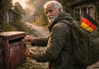 Alter Mann mit Mettbrötchen