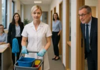 Eine Reinigungsfachkraft