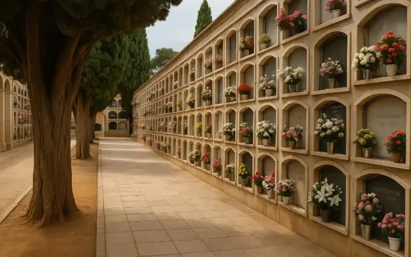 Spanien Frriedhof Urnennischen