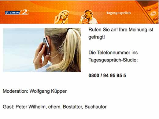 TV-Tip, Radio-Tip: BR 2 Tagesgespräch
